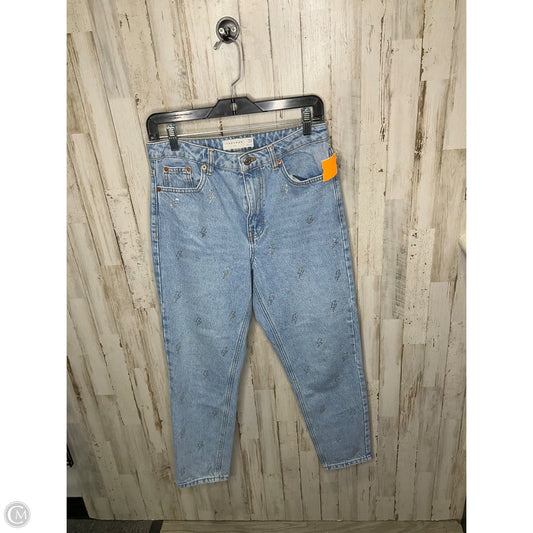 Jeans Wide Leg By Topshop In Blue Denim, Size: 6