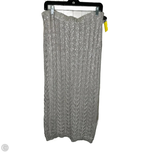 Skirt Maxi By Vince Camuto In Silver, Size: L