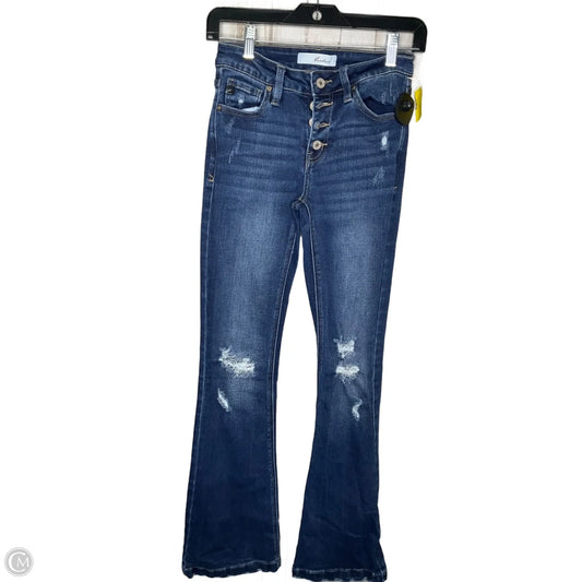 Jeans Flared By Kancan In Blue Denim, Size: 0