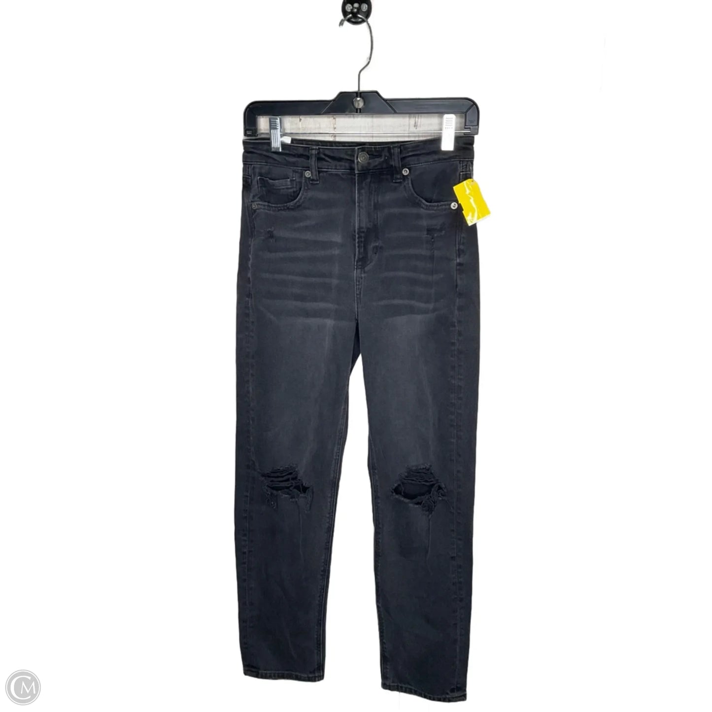 Jeans Straight By American Eagle In Black, Size: 2