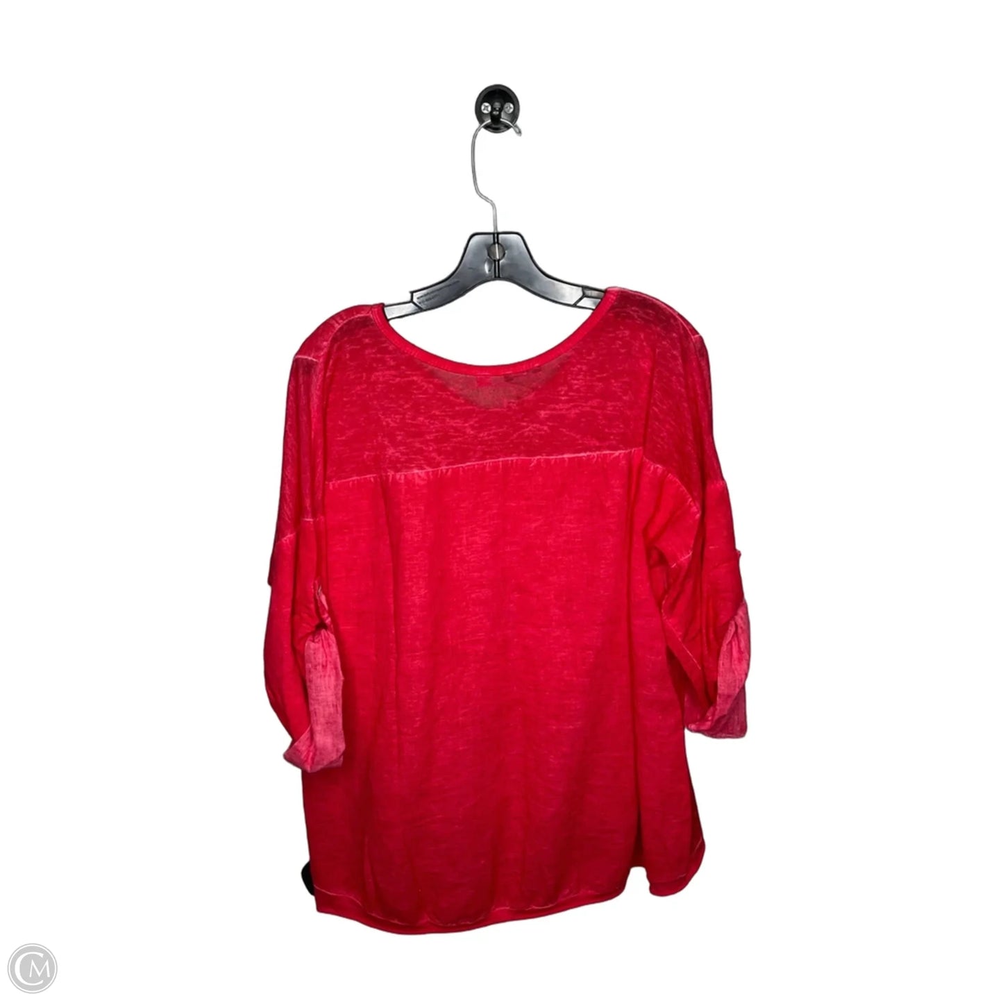 Top Long Sleeve By Kaktus In Red, Size: Xl