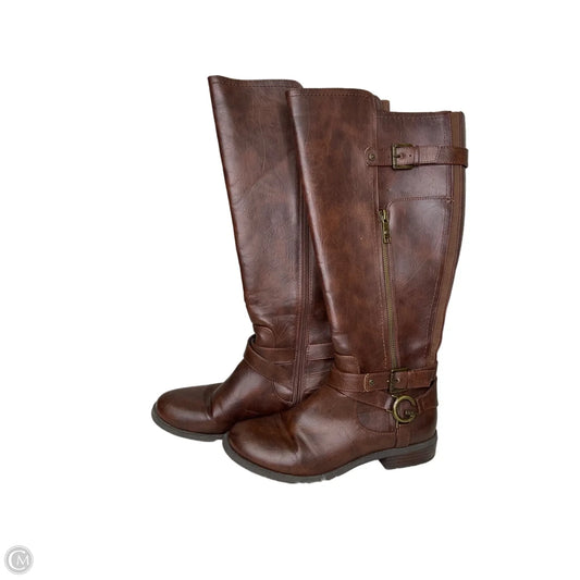 Boots Knee Flats By Guess In Brown, Size: 8.5