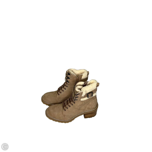 Boots Ankle Heels By Madden Girl In Brown, Size: 9