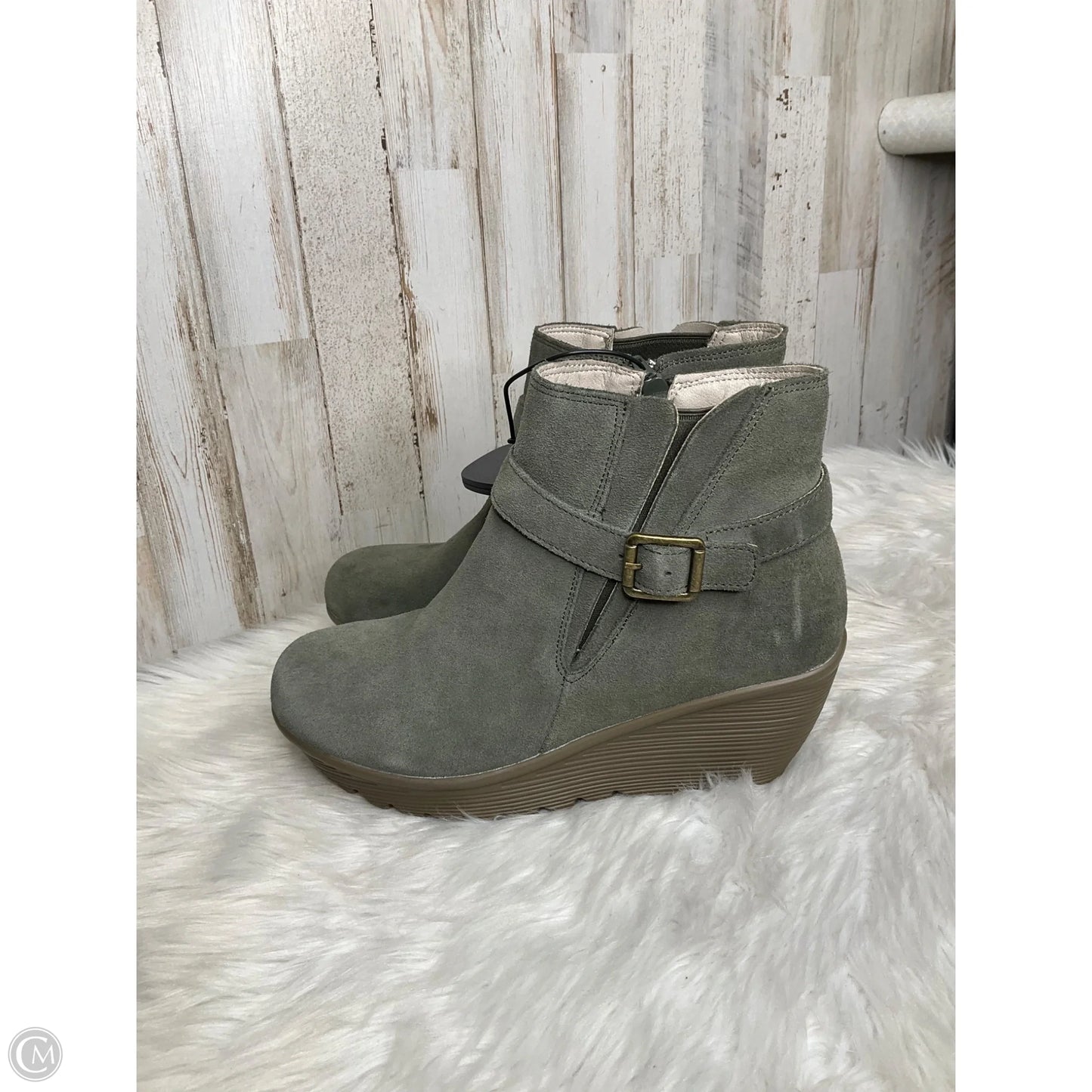 Boots Ankle Heels By Skechers In Grey, Size: 8