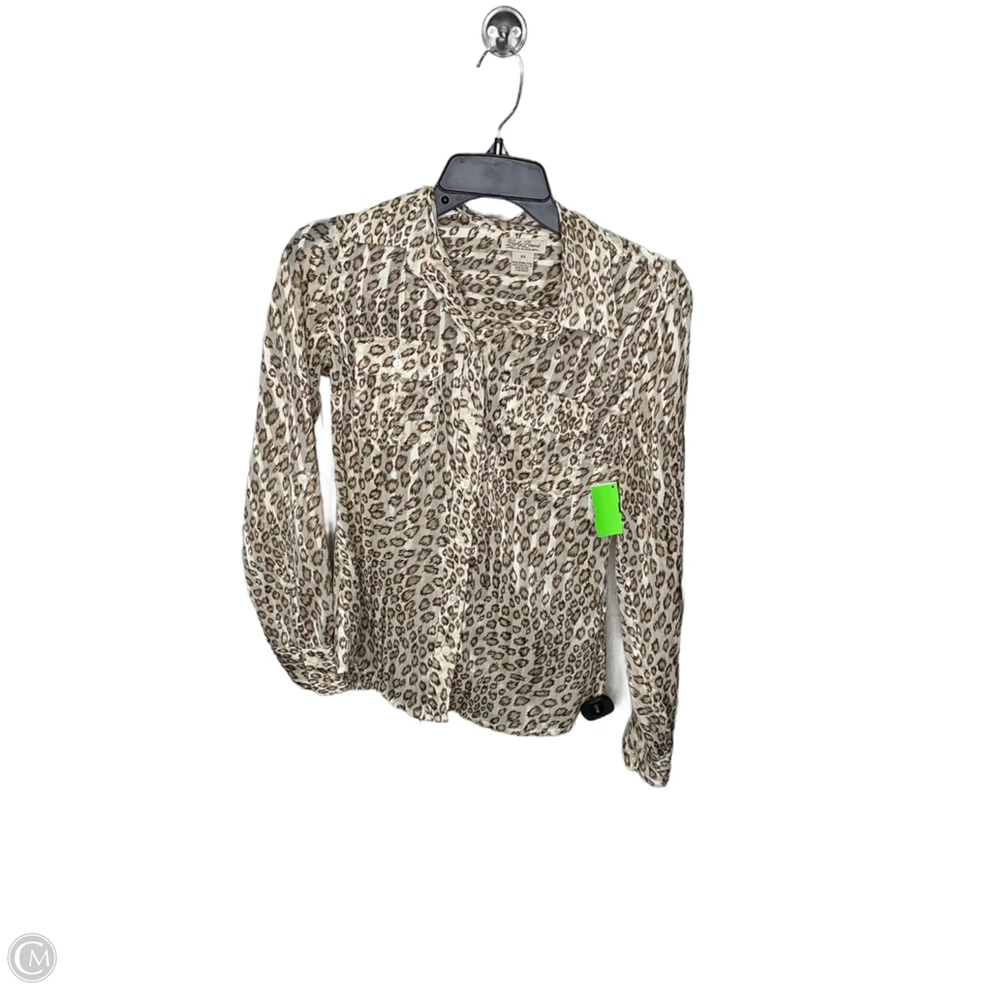 Top Long Sleeve By Lucky Brand In Animal Print, Size: Xs