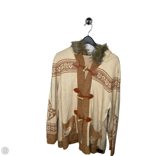 Jacket Fleece By Clothes Mentor In Brown, Size: Xl