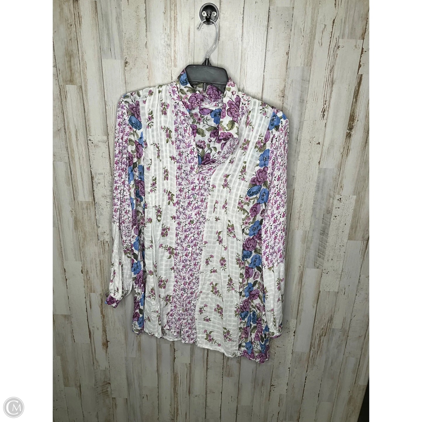 Top Long Sleeve By Jane And Delancey In Floral Print, Size: Xl