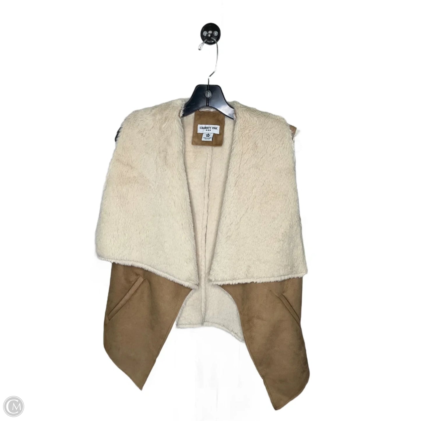 Vest Faux Fur & Sherpa By Celebrity Pink In Brown, Size: M
