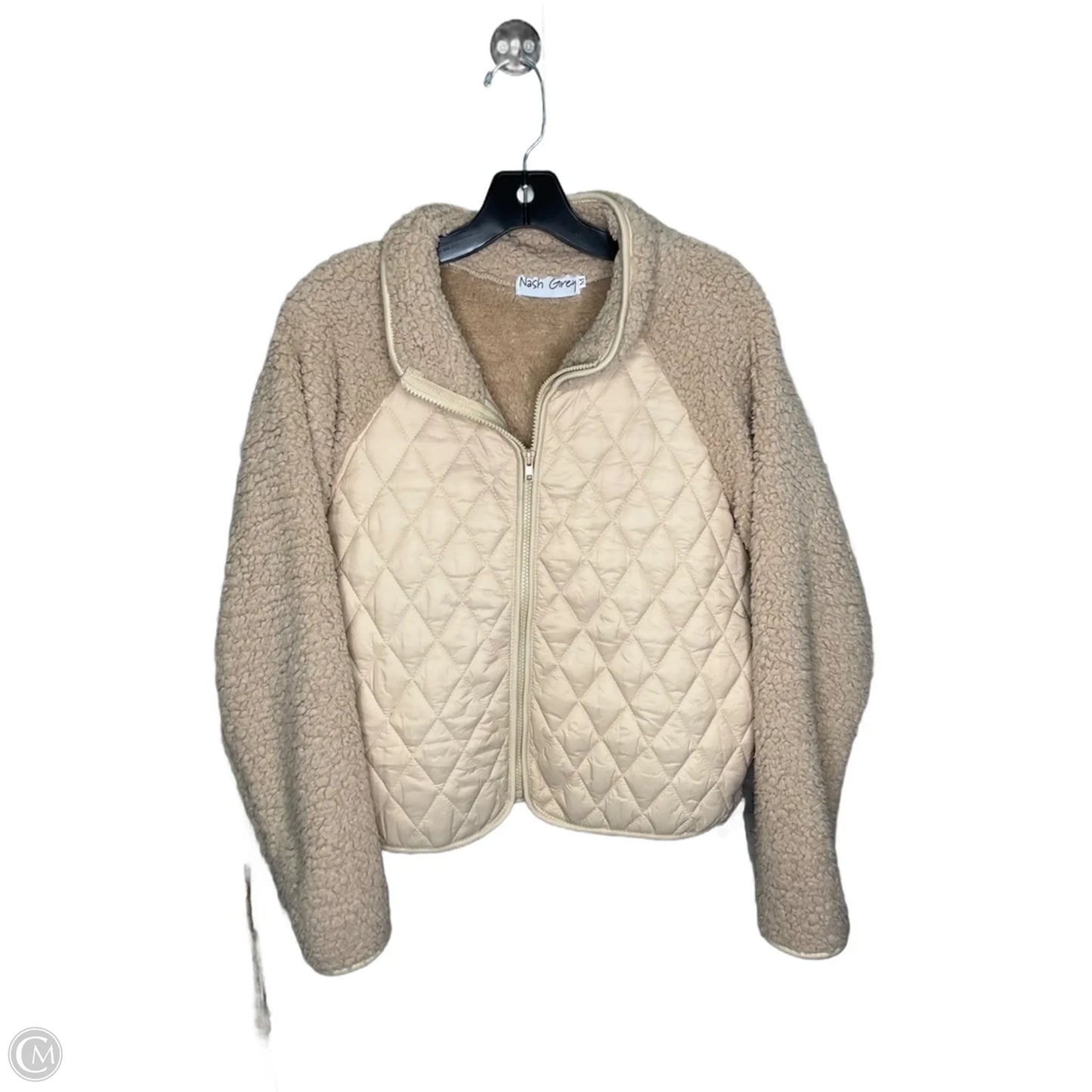 Jacket Faux Fur & Sherpa By Clothes Mentor In Brown, Size: M