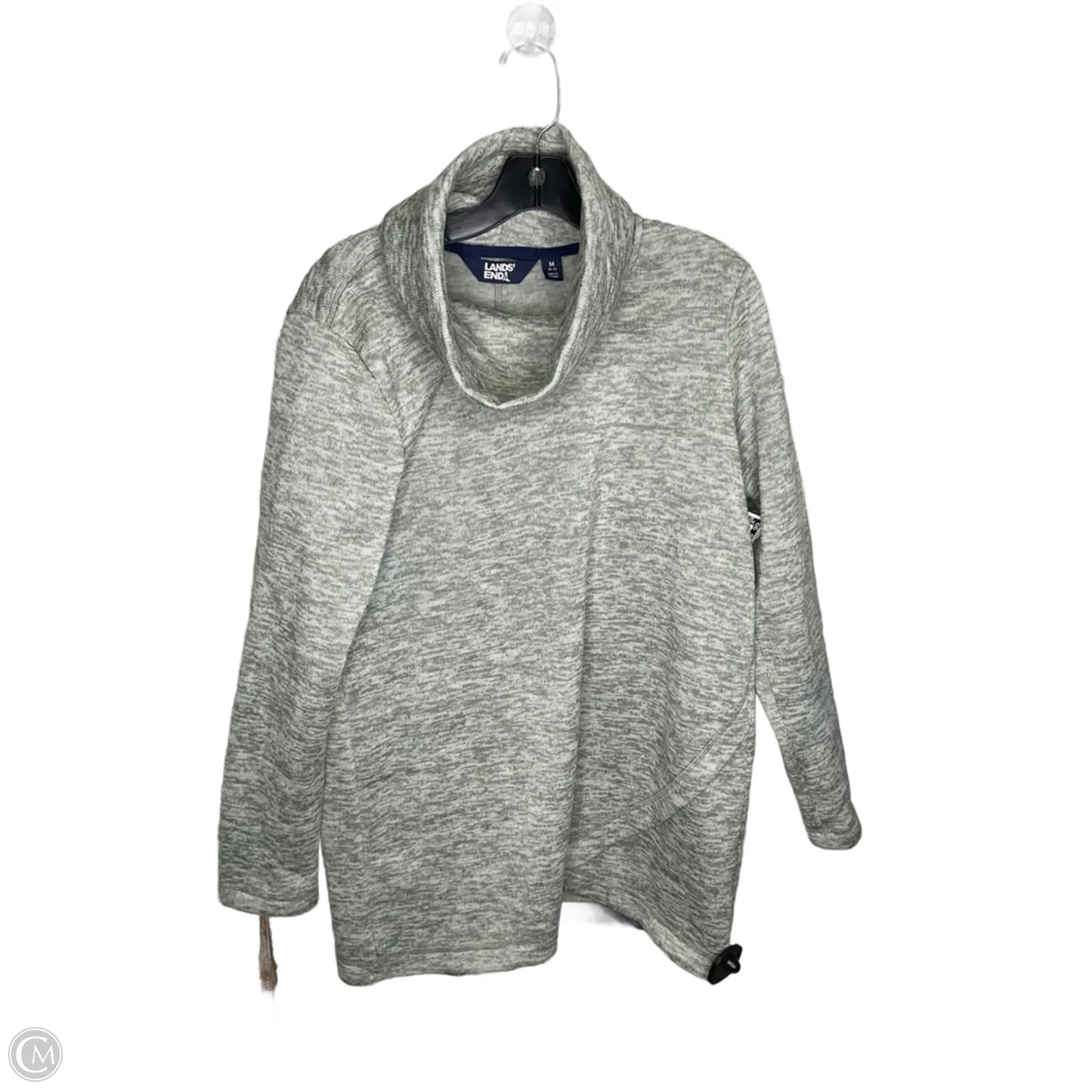 Jacket Fleece By Lands End In Green, Size: M