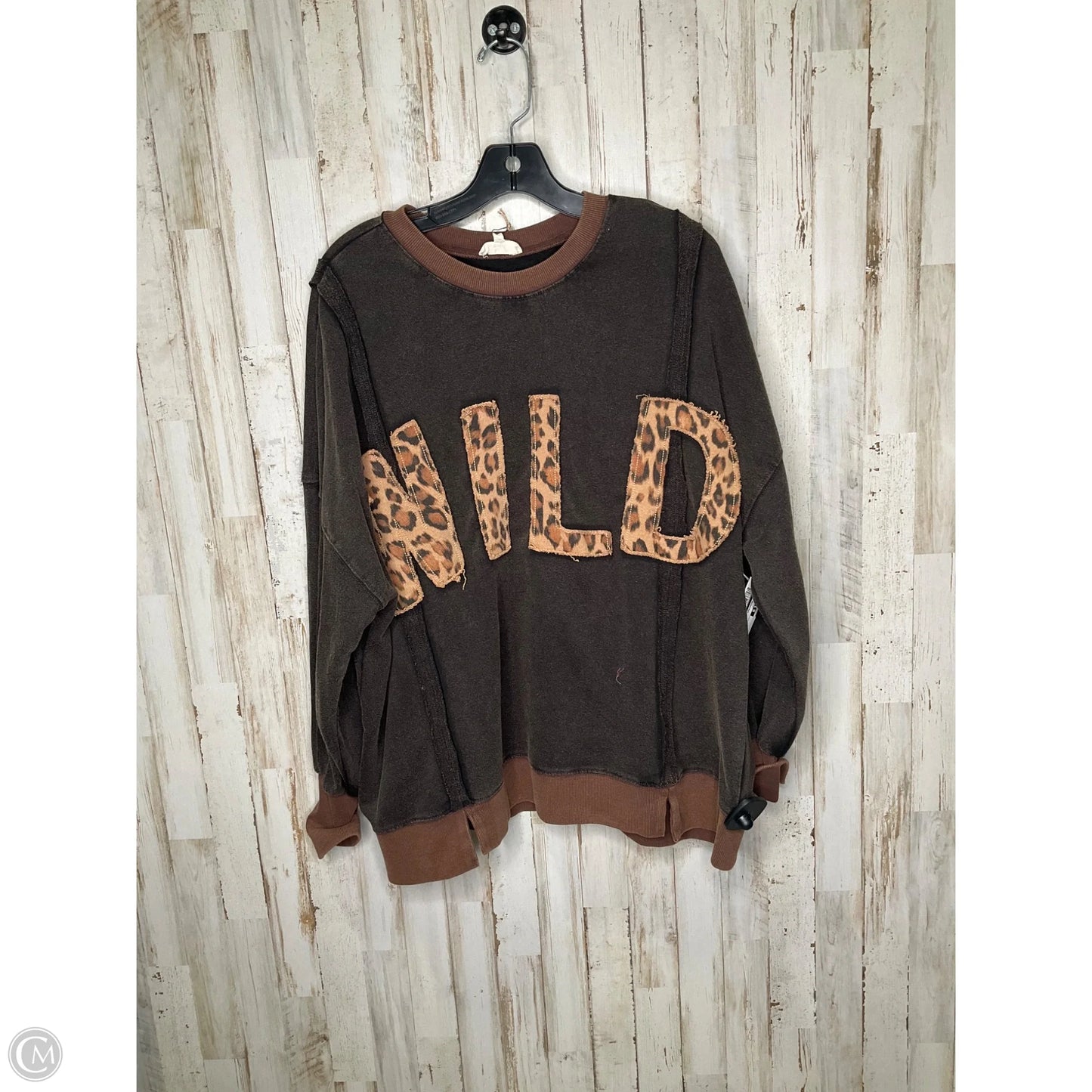 Sweatshirt Crewneck By Easel In Brown, Size: S