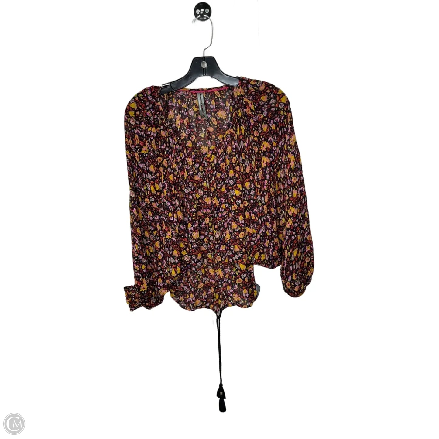Top Long Sleeve By Anthropologie In Floral Print, Size: S