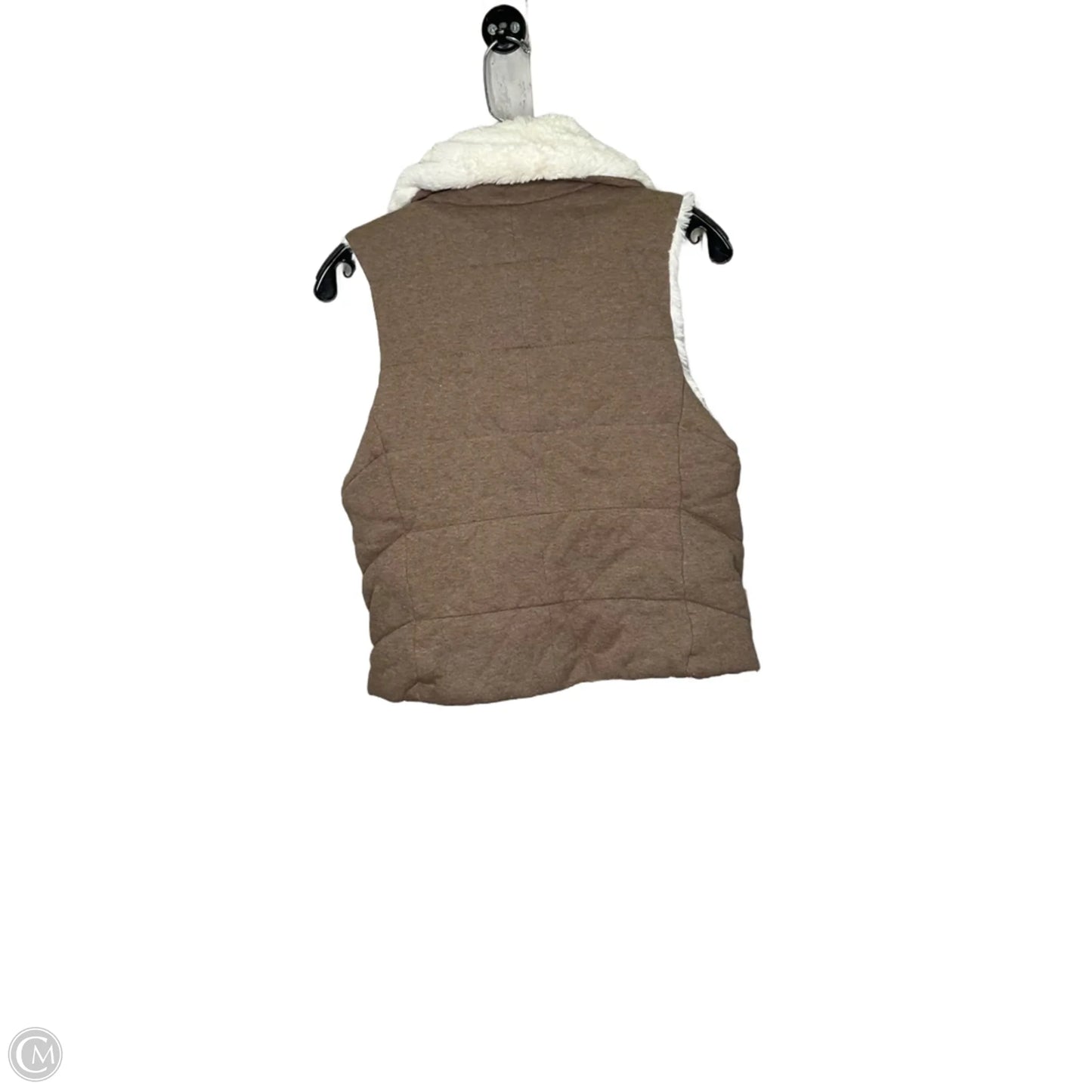 Vest Faux Fur & Sherpa By Calvin Klein In Brown, Size: M