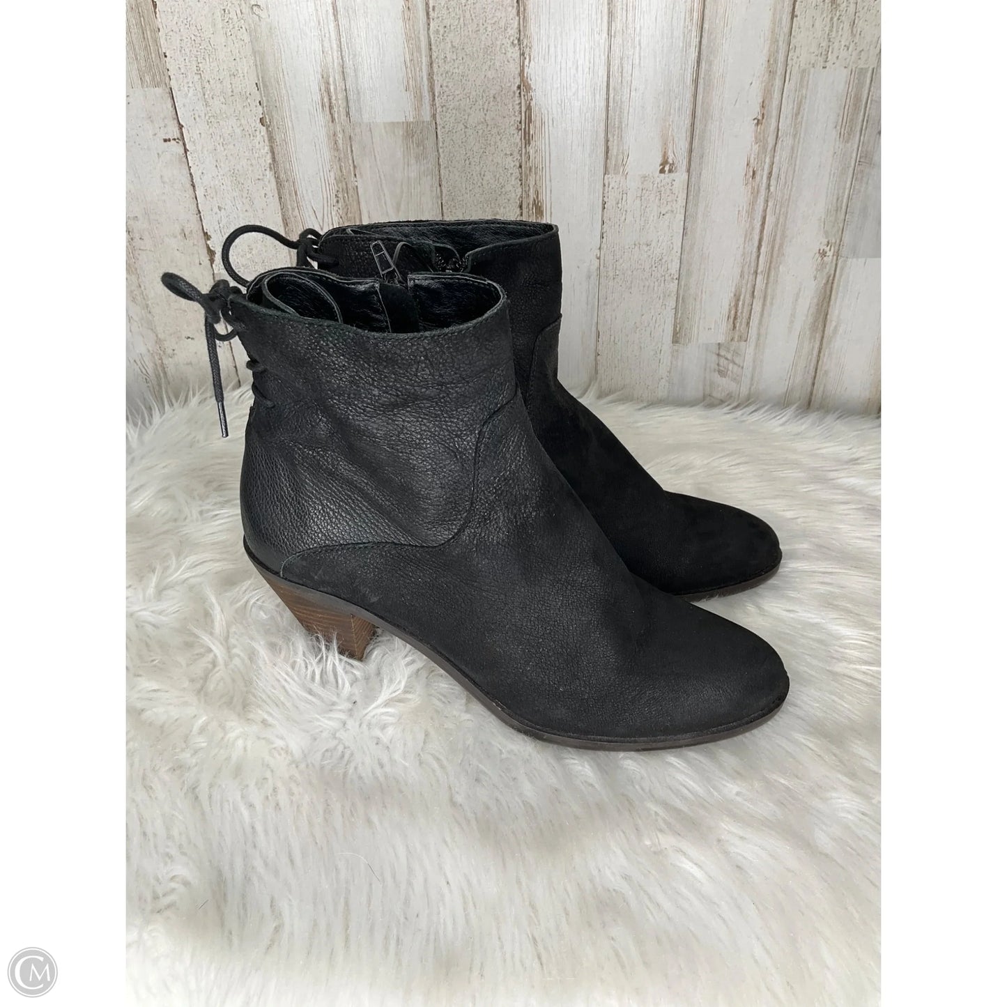 Boots Ankle Heels By Lucky Brand In Black, Size: 9.5