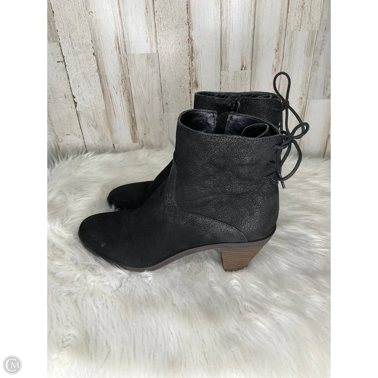 Boots Ankle Heels By Lucky Brand In Black, Size: 9.5