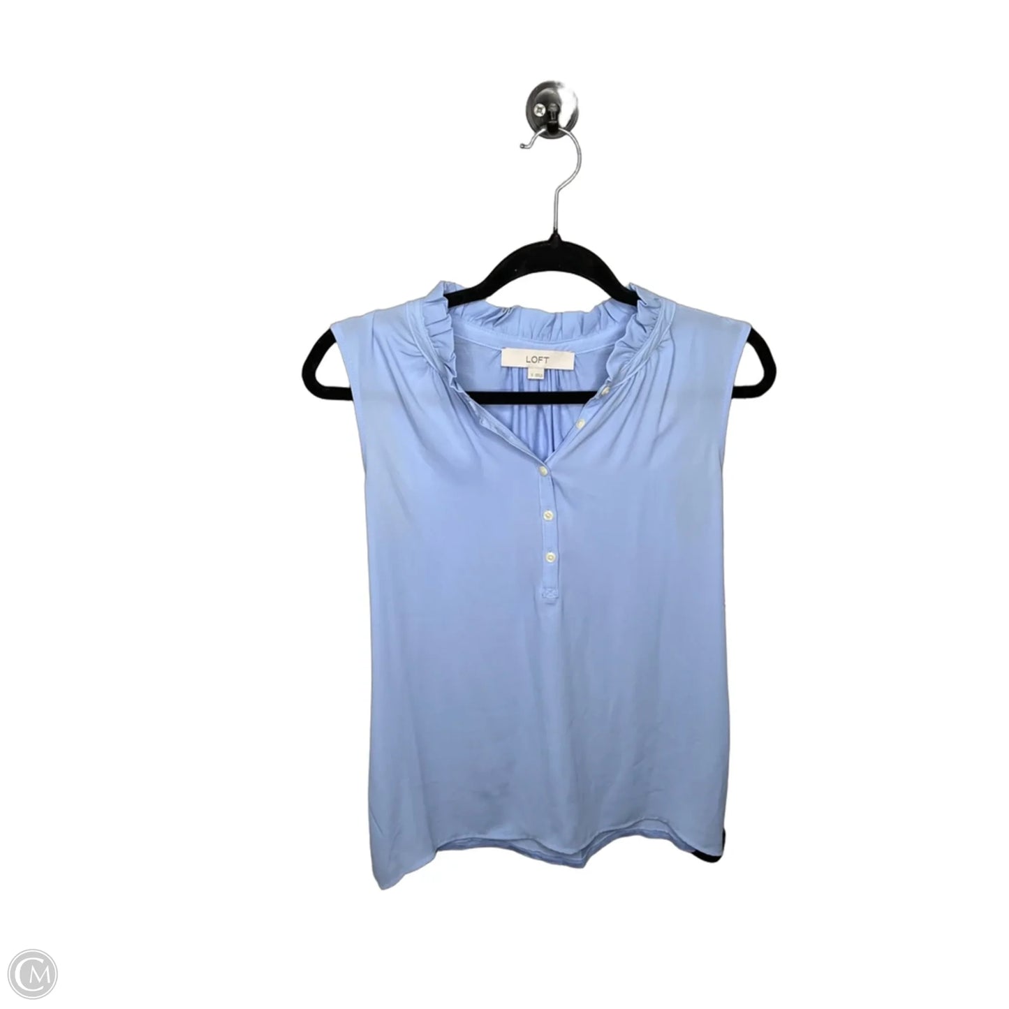 Top Sleeveless By Loft In Blue, Size: S