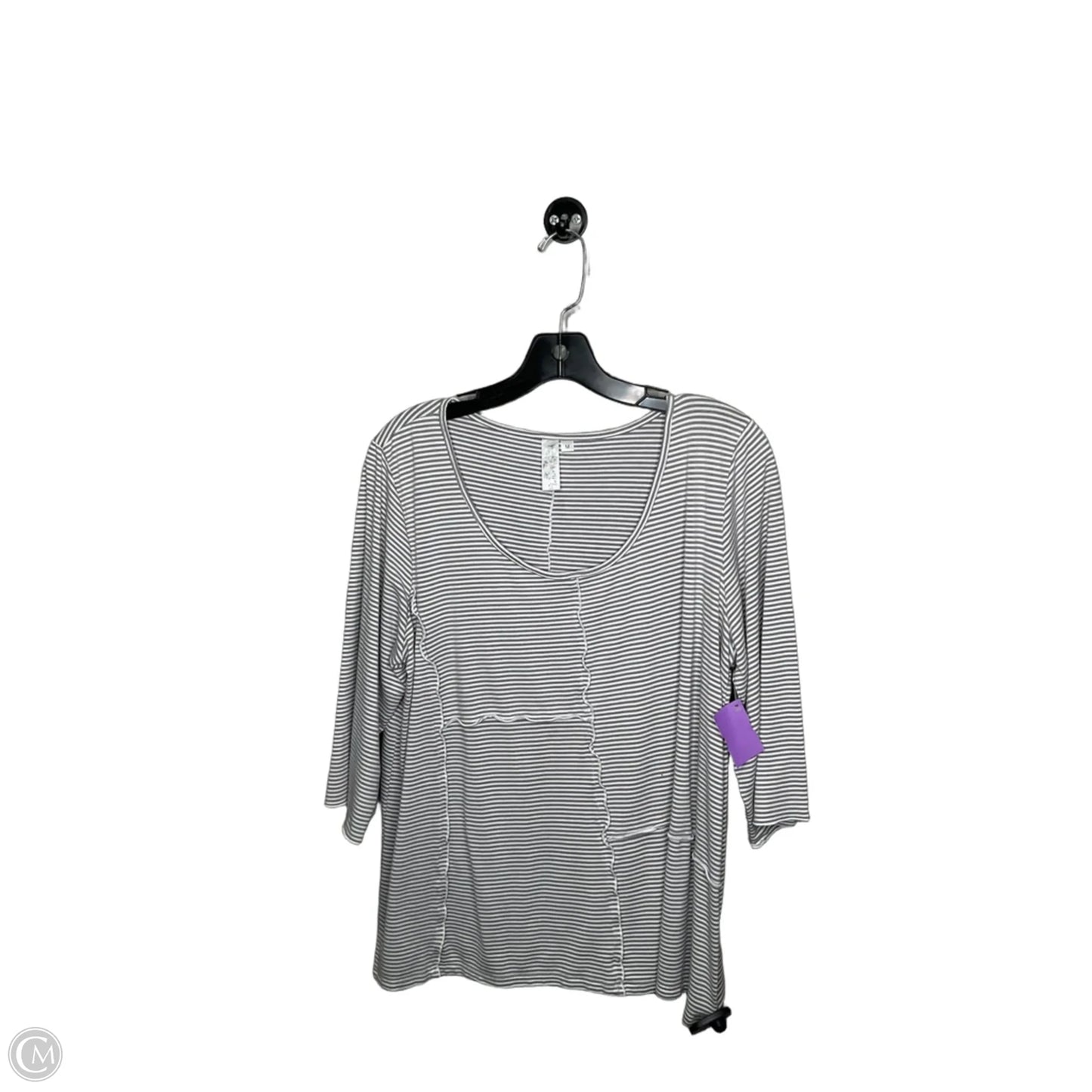 Top Short Sleeve By Clothes Mentor In Grey, Size: M