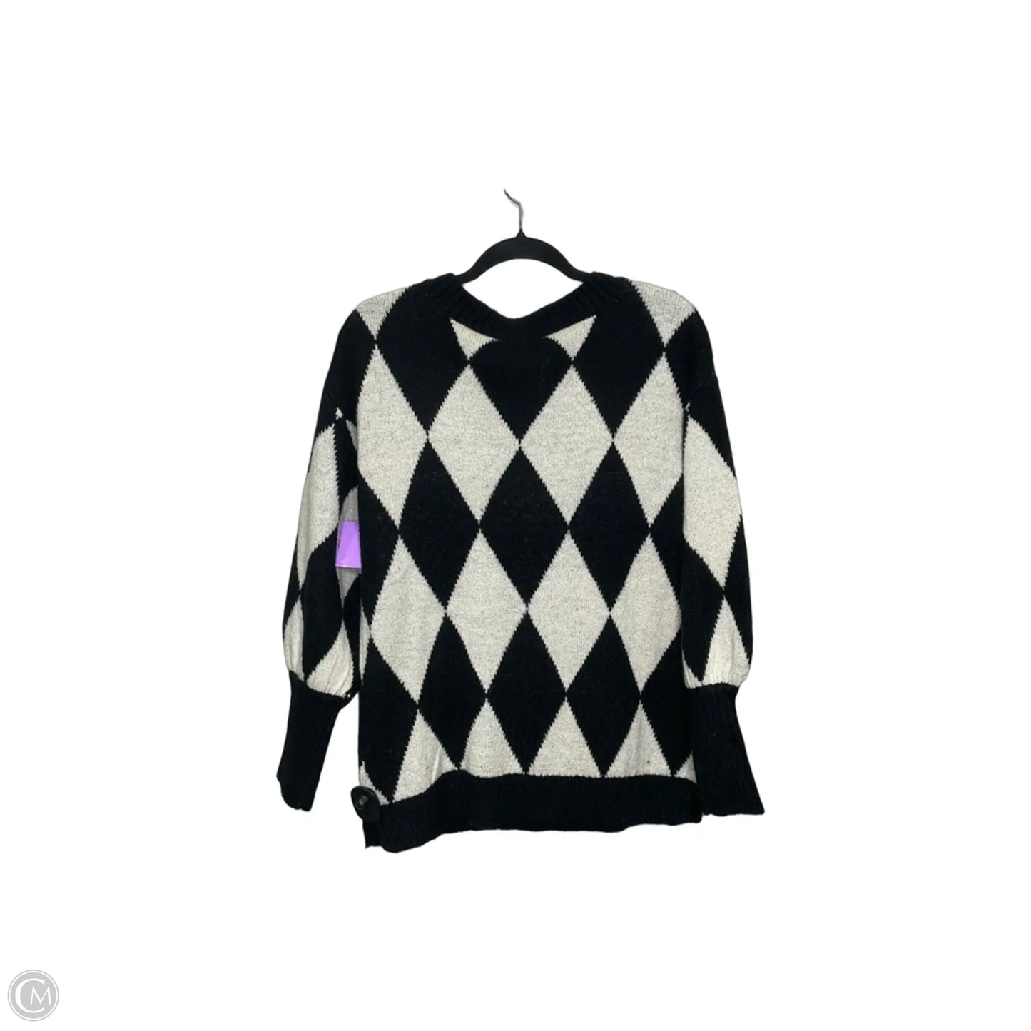 Sweater By Kensie In Black & White, Size: M