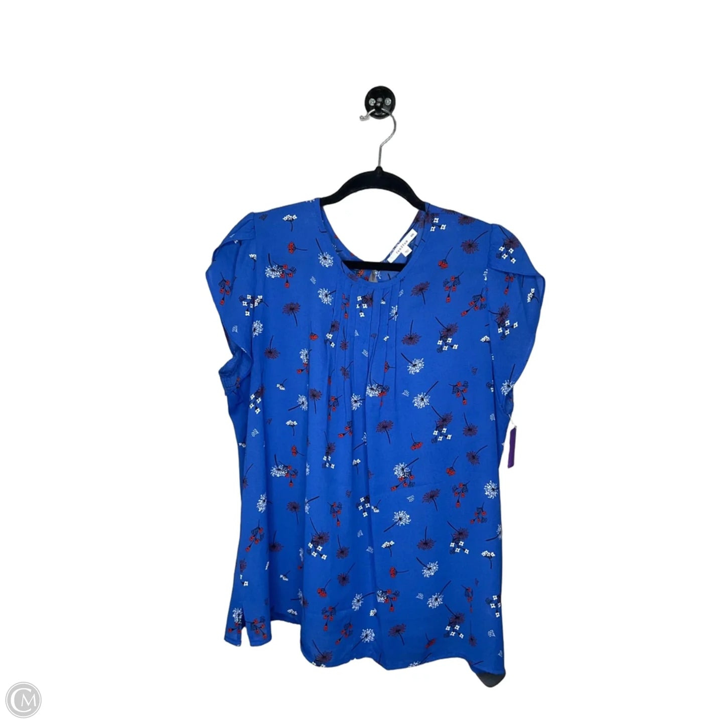 Top Short Sleeve By Clothes Mentor In Floral Print, Size: 1x