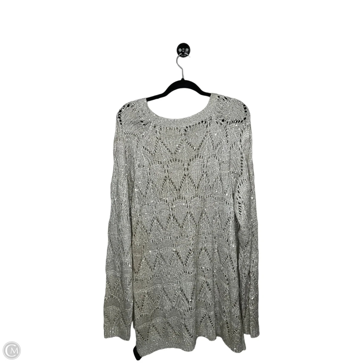 Sweater By Maurices In Silver, Size: 3x