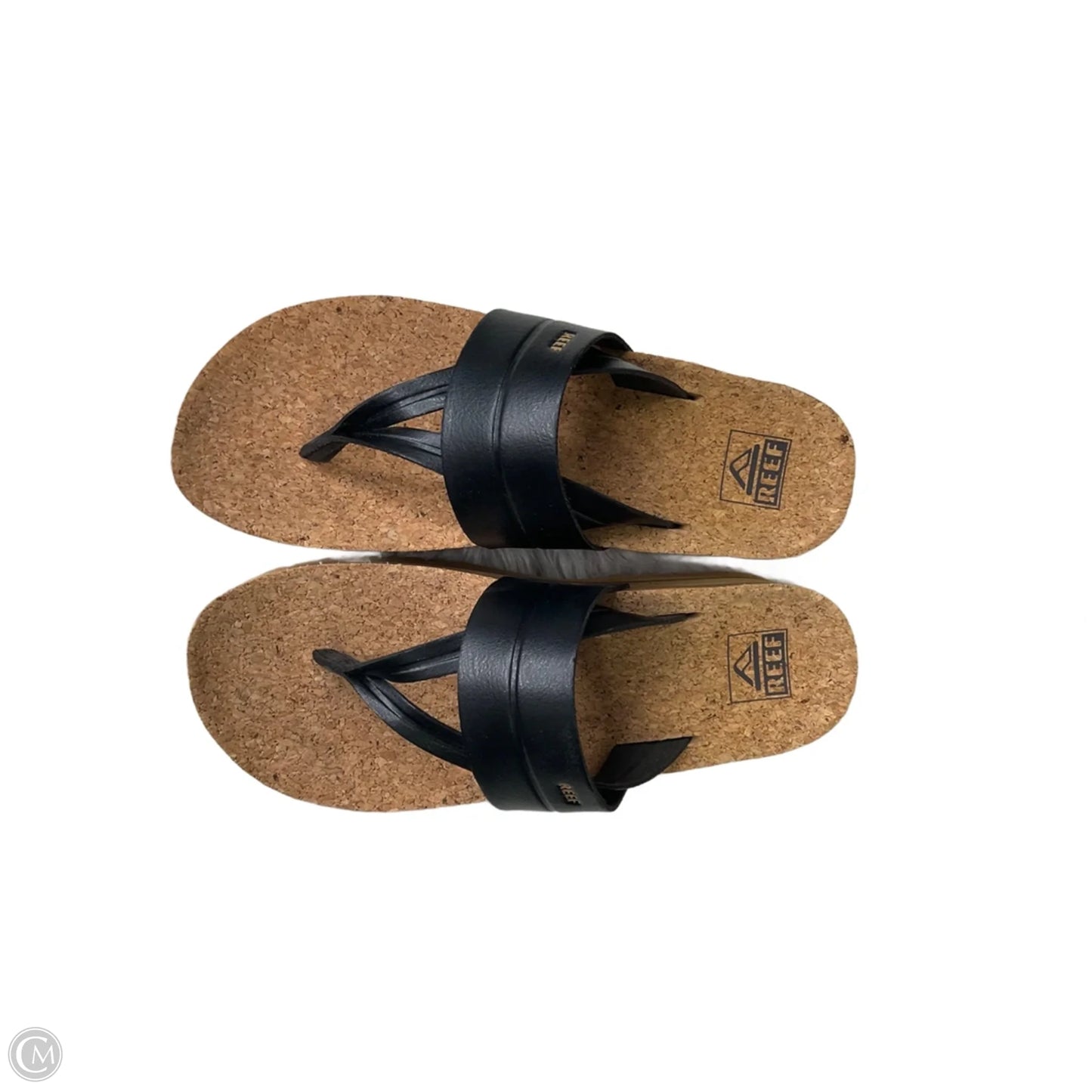 Sandals Heels Wedge By Reef In Black & Brown, Size: 8