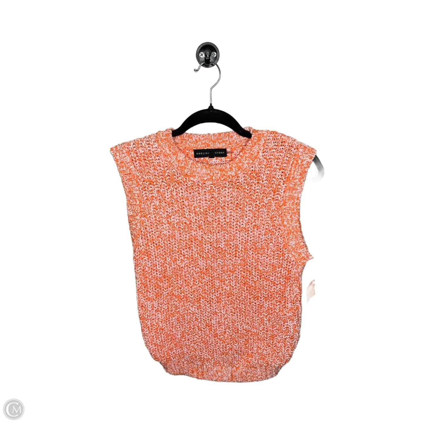 Vest Sweater By English Factory In Orange, Size: Xs