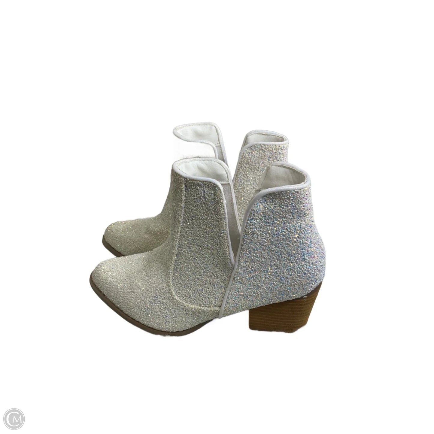 Boots Ankle Heels By Not Rated In White, Size: 7