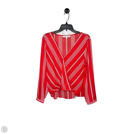 Top Long Sleeve By Cupcakes And Cashmere In Coral, Size: L