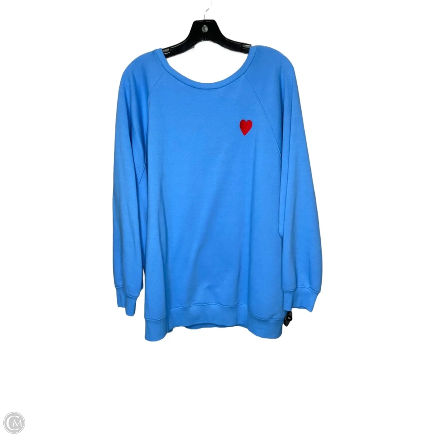 Sweatshirt Crewneck By Ava & Viv In Blue, Size: 2x