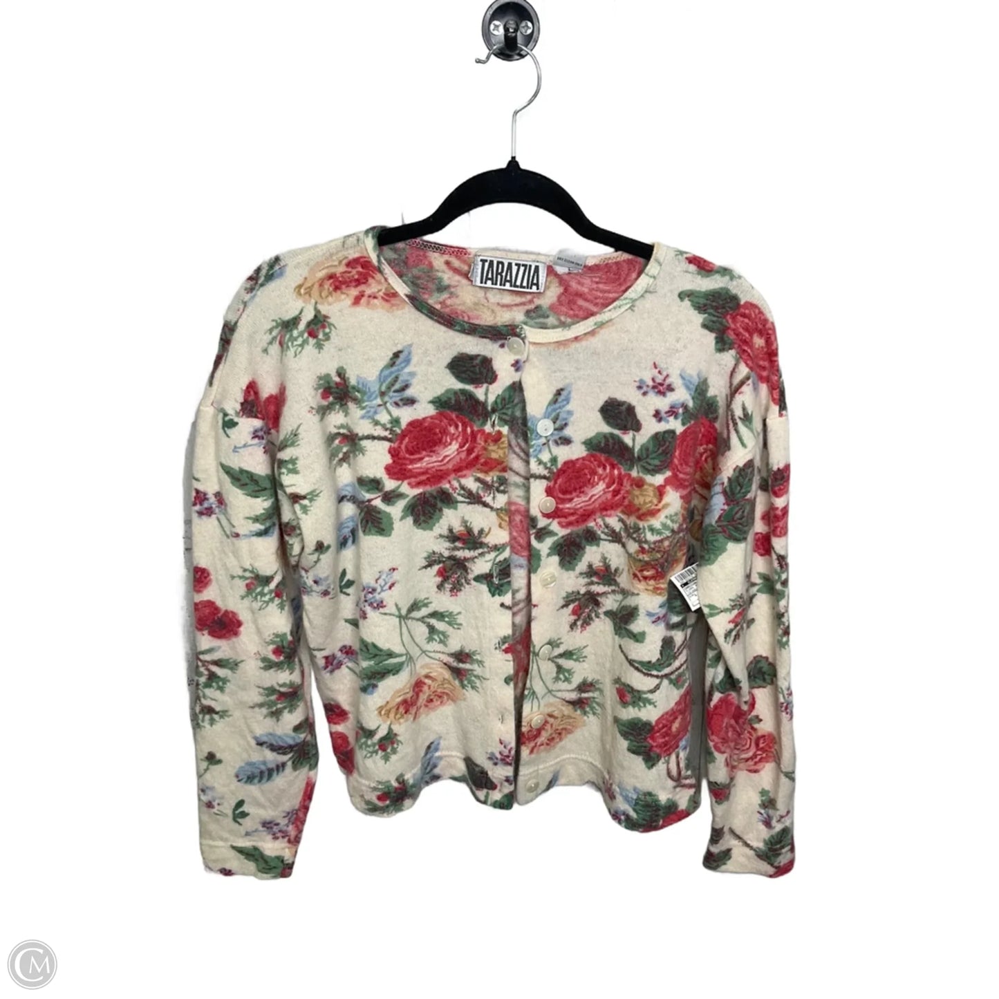 Cardigan By Clothes Mentor In Floral Print, Size: L