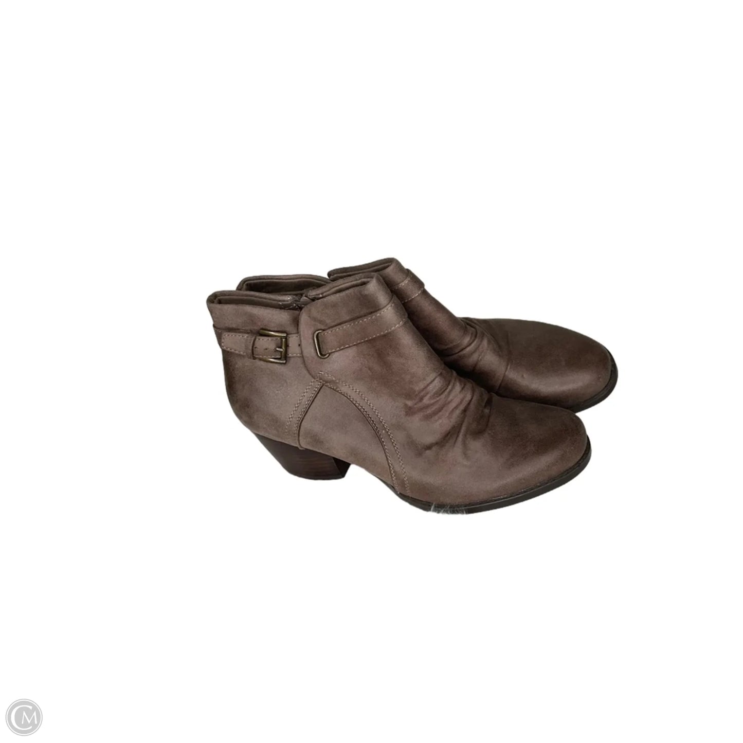 Boots Ankle Heels By Bare Traps In Brown, Size: 8.5