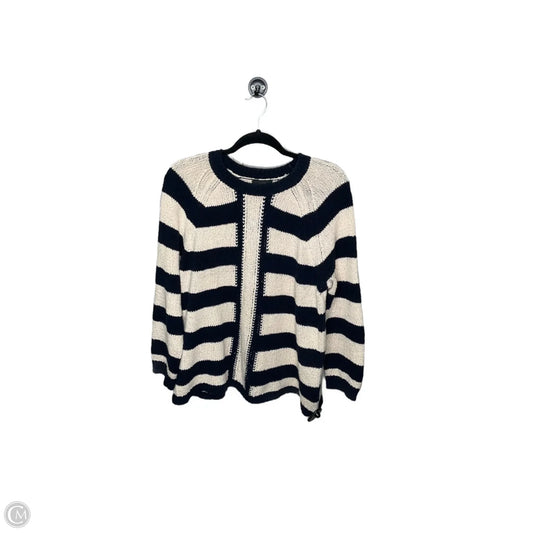 Sweater By J. Crew In Blue & Cream, Size: Xl