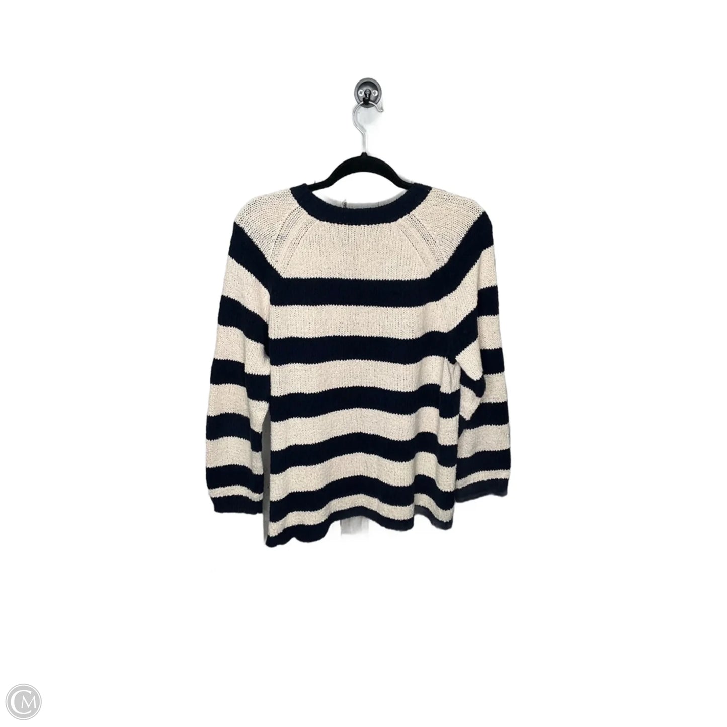 Sweater By J. Crew In Blue & Cream, Size: Xl