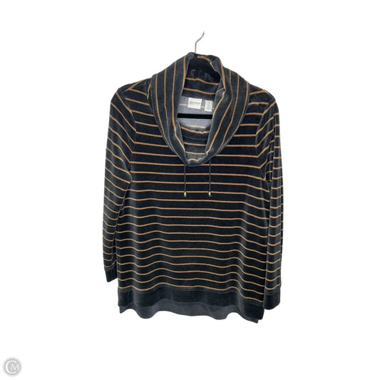 Sweater By Zenergy By Chicos In Gold & Grey, Size: M