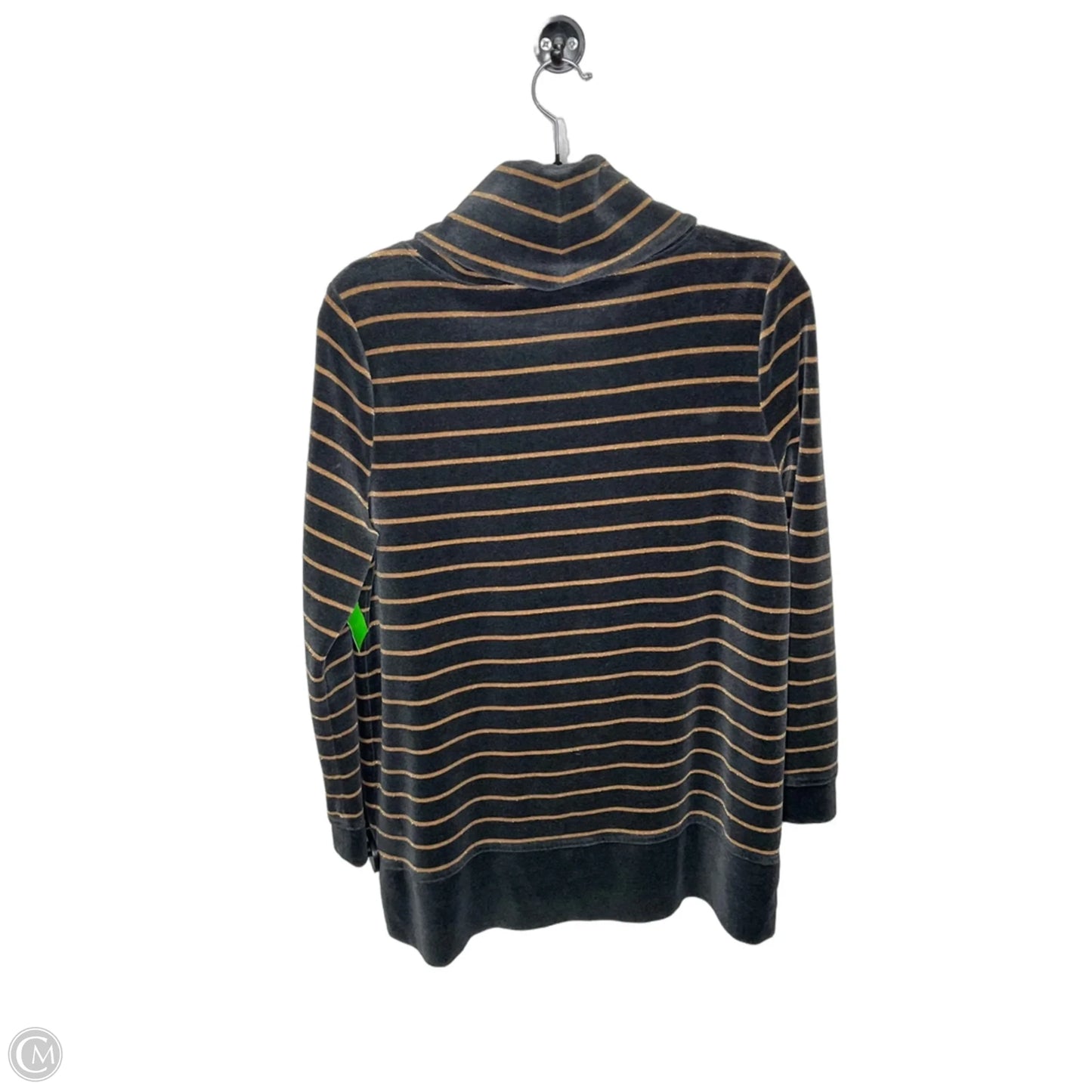 Sweater By Zenergy By Chicos In Gold & Grey, Size: M