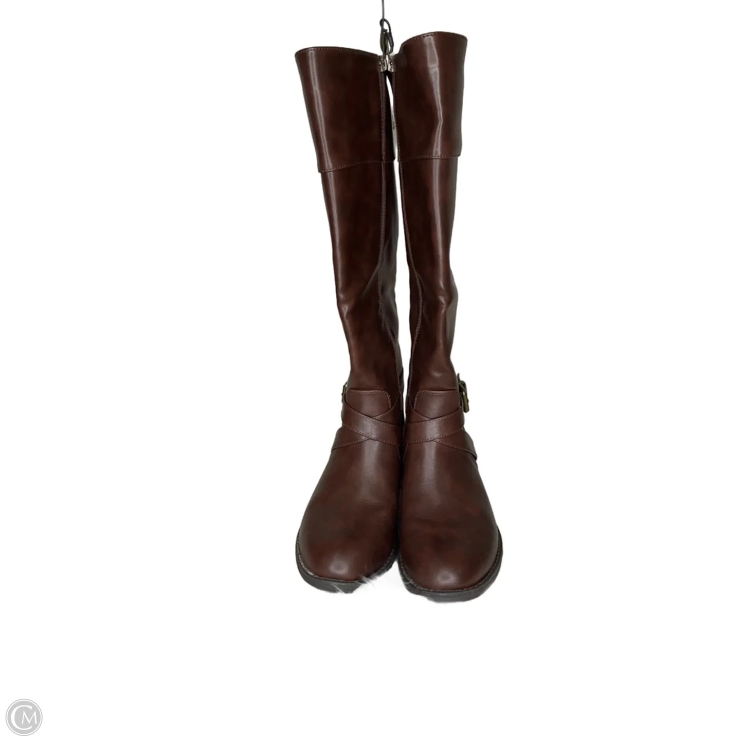 Boots Knee Flats By Clothes Mentor In Brown, Size: 8