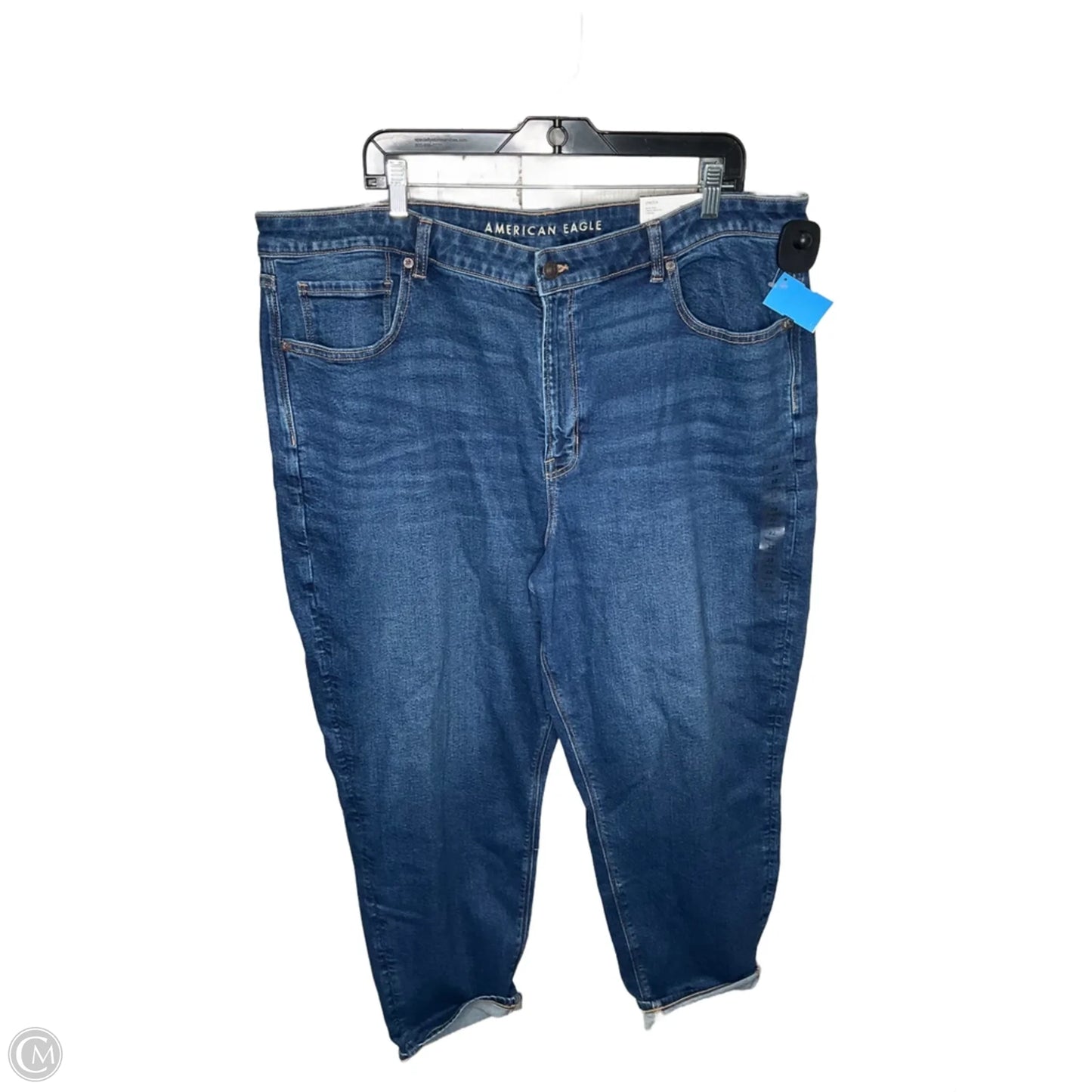 Jeans Straight By American Eagle In Blue, Size: 22