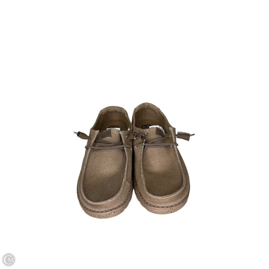 Shoes Flats By Hey Dude In Brown, Size: 8