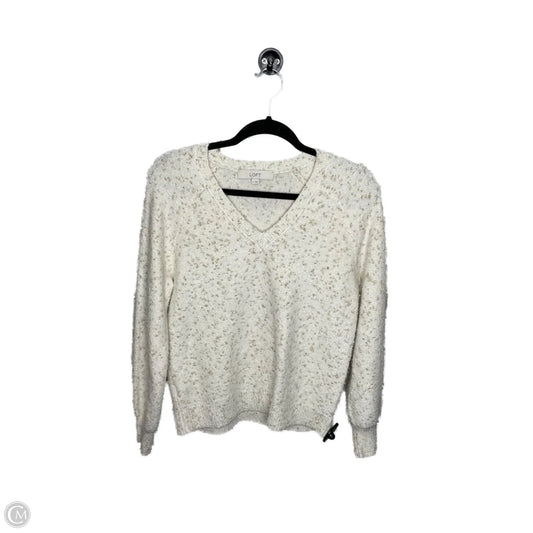 Sweater By Loft In Cream, Size: S