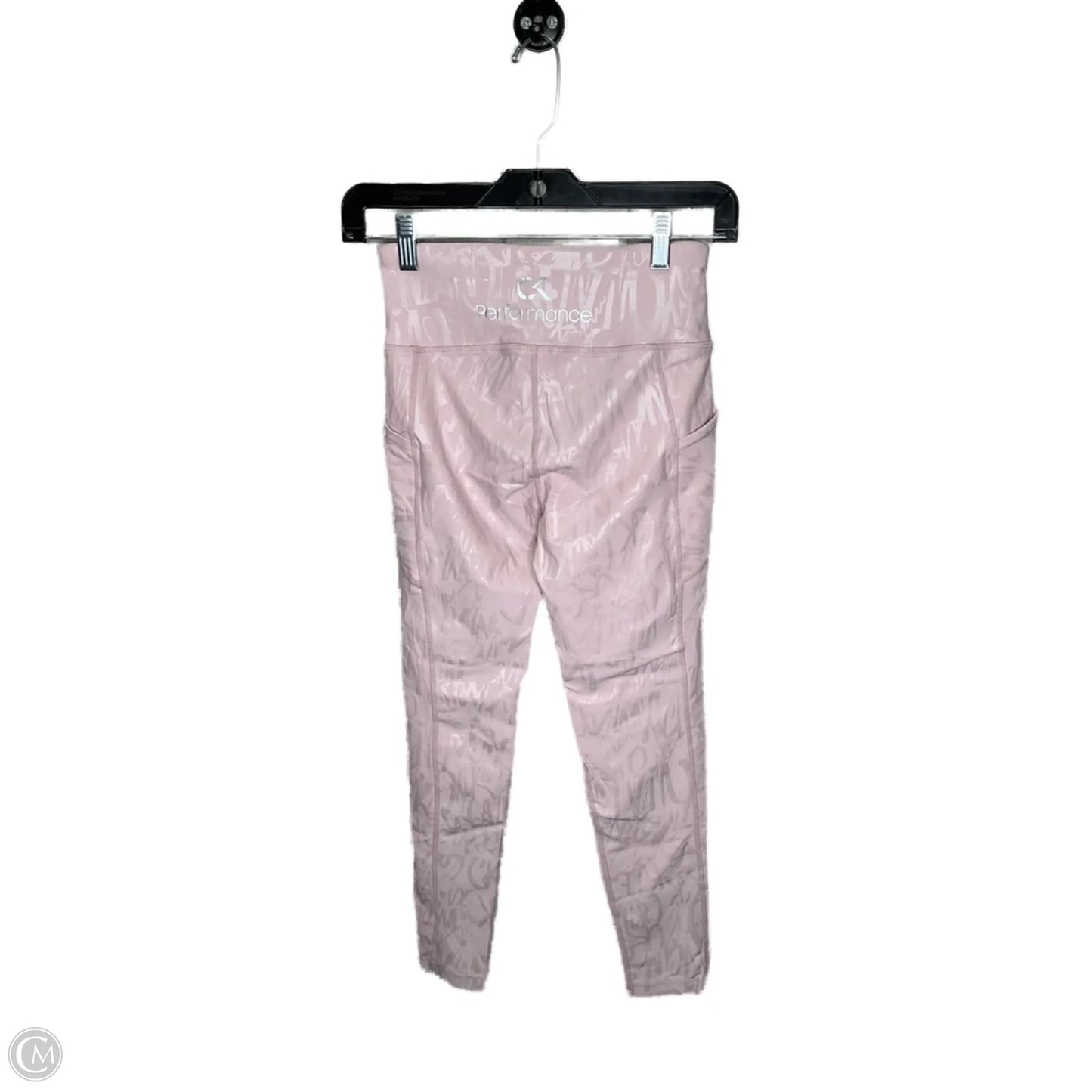 Athletic Leggings By Calvin Klein In Pink, Size: S