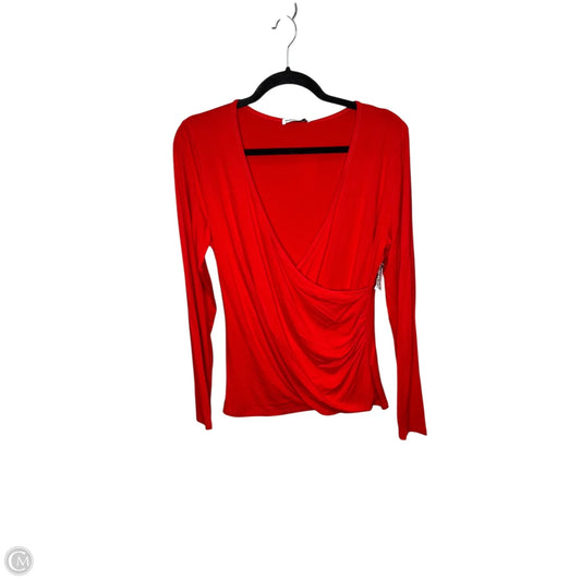 Top Long Sleeve By Mangopop In Red, Size: Xl