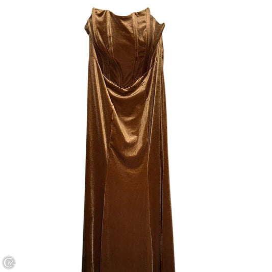 Dress Casual Maxi By Shein In Brown, Size: Xl