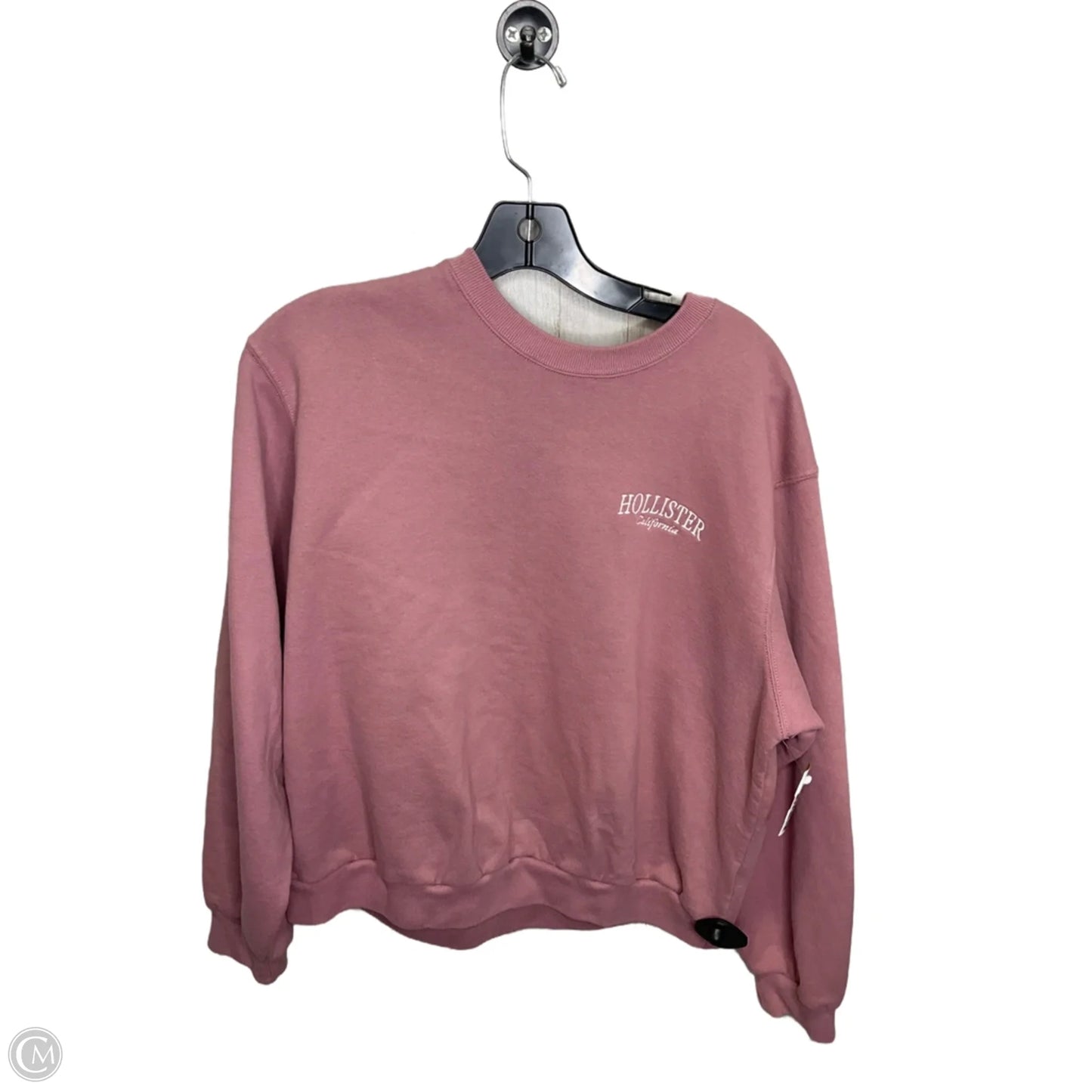 Sweatshirt Crewneck By Hollister In Pink, Size: M