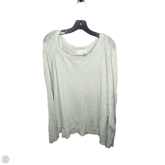 Top Long Sleeve By Anthropologie In Green, Size: 3x