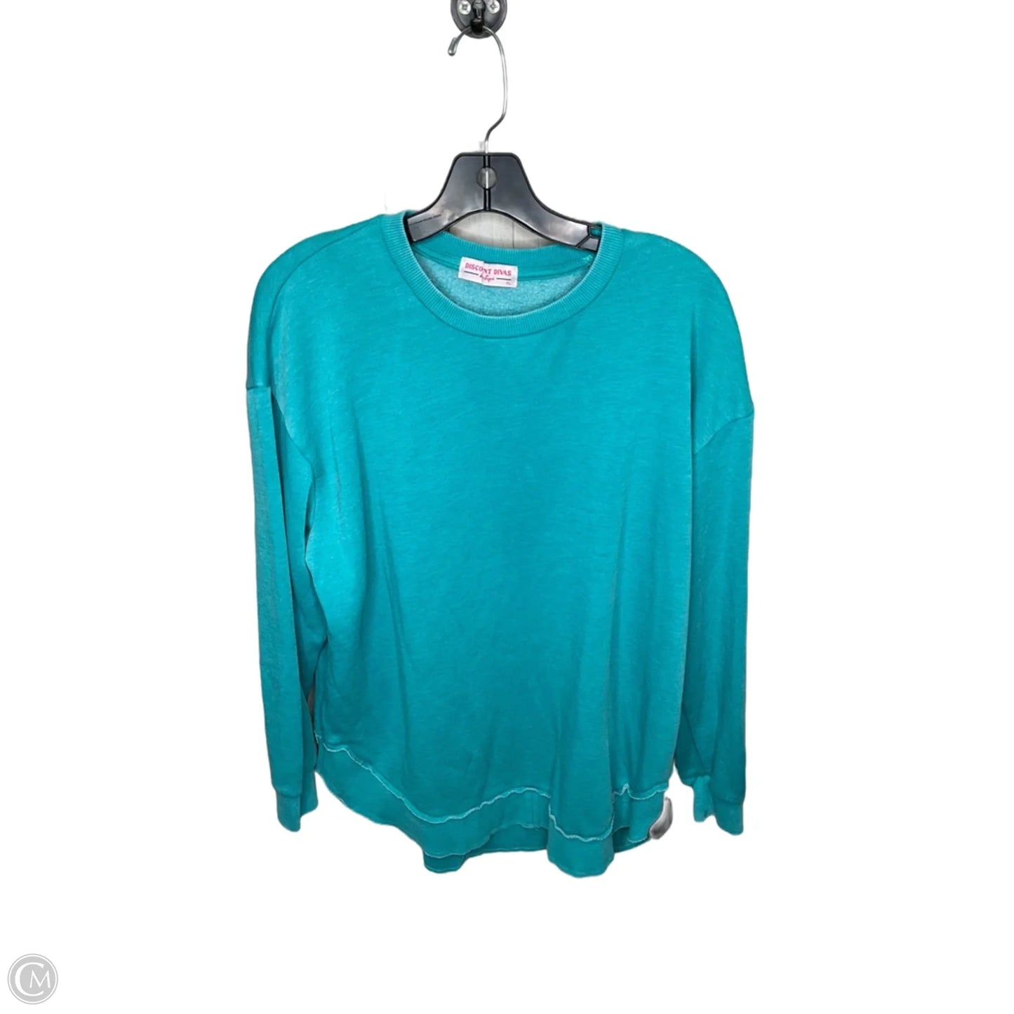 Sweatshirt Crewneck By Clothes Mentor In Teal, Size: Xl