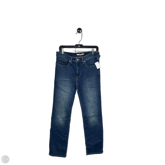 Jeans Straight By Levis In Blue Denim, Size: 10