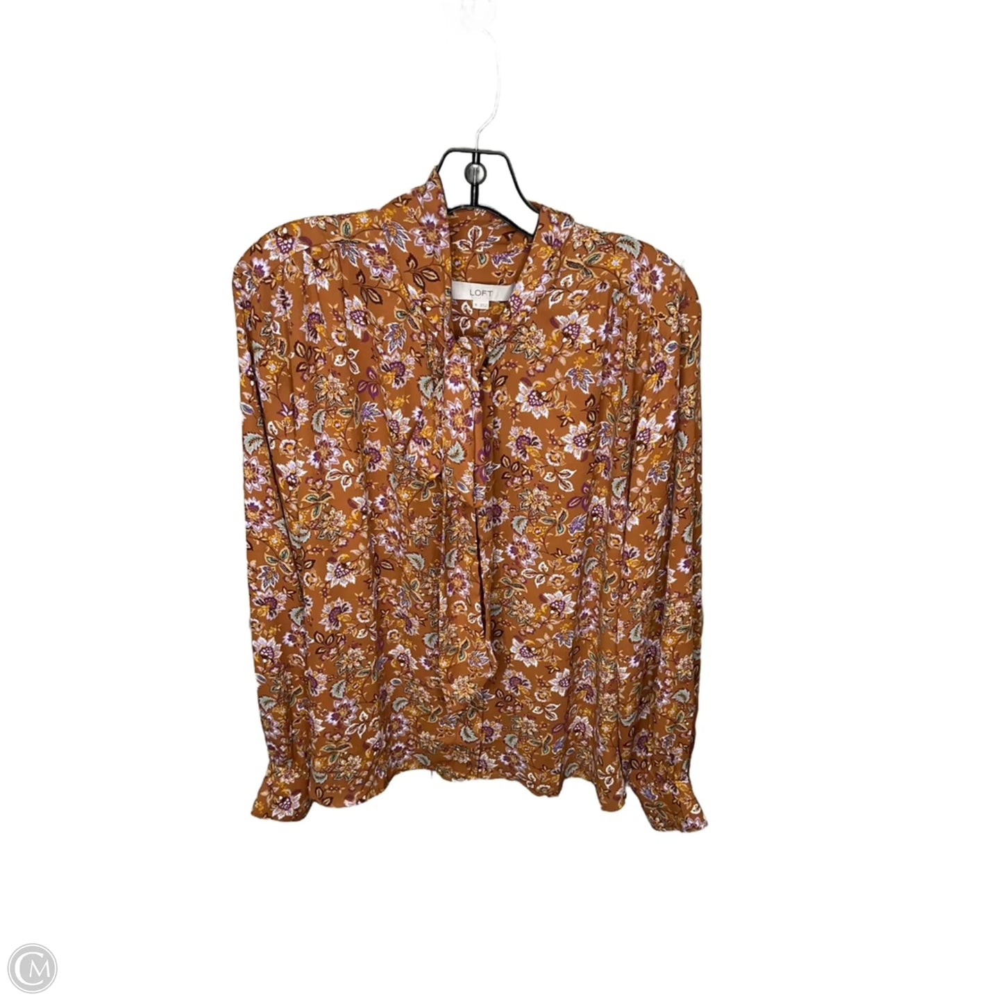 Top Long Sleeve By Loft In Brown, Size: Xl