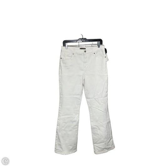 Jeans Boot Cut By Banana Republic In White, Size: 8