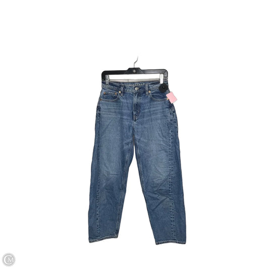 Jeans Straight By American Eagle In Blue Denim, Size: 0