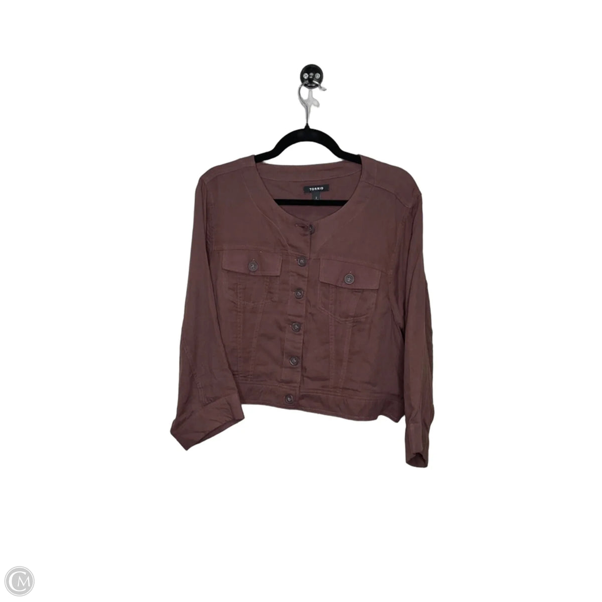 Top Long Sleeve By Torrid In Brown, Size: 2x